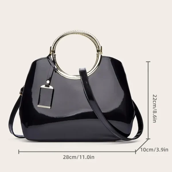 Elegant Zipper Tote Bag - Image 2