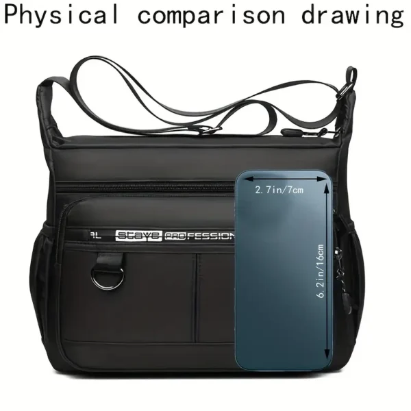 Oxford Cloth Waterproof Large Capacity Crossbody Bag For Men - Image 9