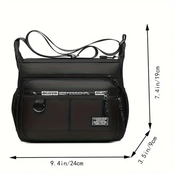 Oxford Cloth Waterproof Large Capacity Crossbody Bag For Men - Image 3