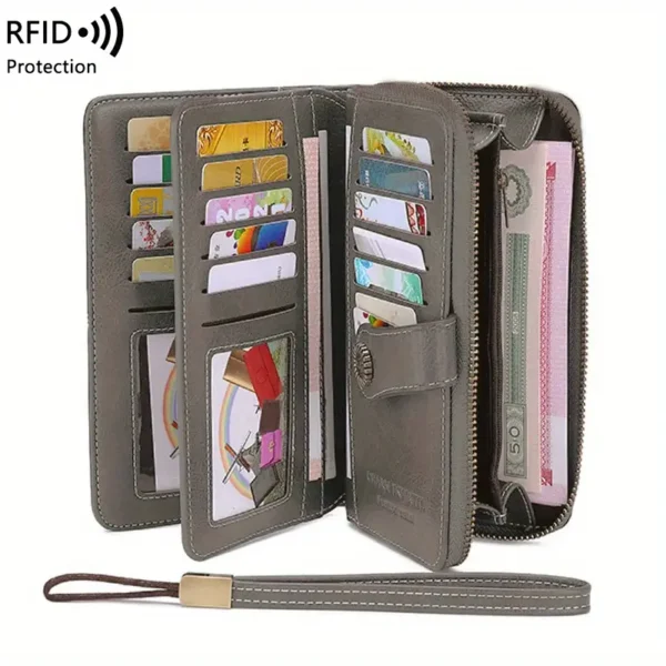 RFID Retro Large Capacity Long Wallet ( CHARM INFINITE ) - Image 11