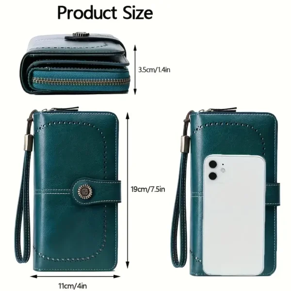 RFID Retro Large Capacity Long Wallet ( CHARM INFINITE ) - Image 8