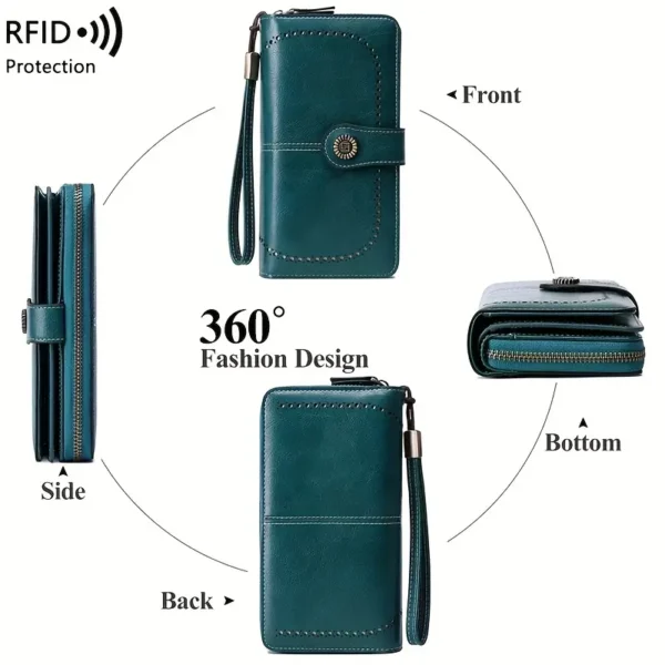 RFID Retro Large Capacity Long Wallet ( CHARM INFINITE ) - Image 7