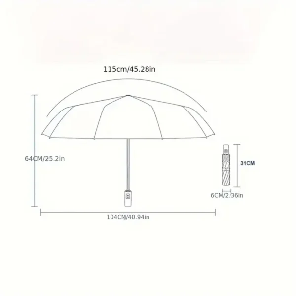 24 Bone Fully Automatic Umbrella - Image 7