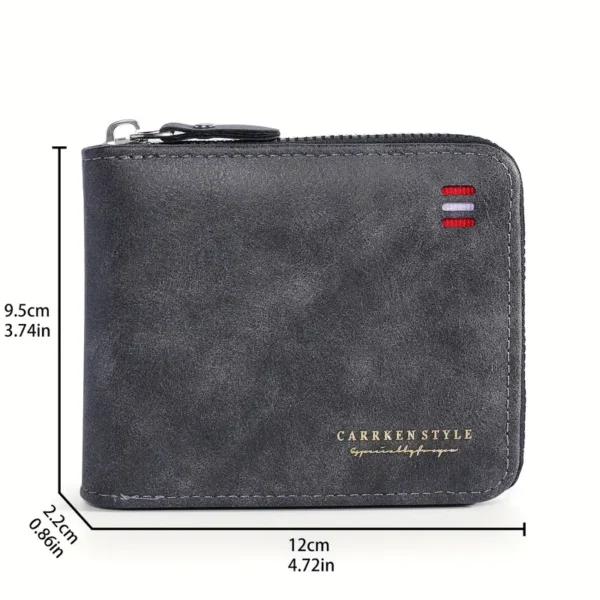 Men's Zipper Short Wallet - Image 9