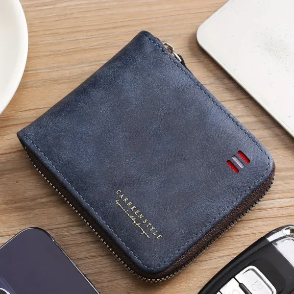 Men's Zipper Short Wallet